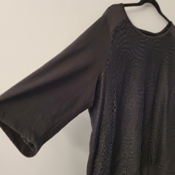 Women's Black Lace overlay top Sz 3X - Picture 4 of 8